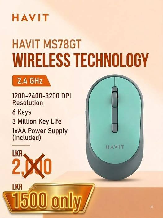 🖱️ HAVIT MS78GT Wireless Mouse