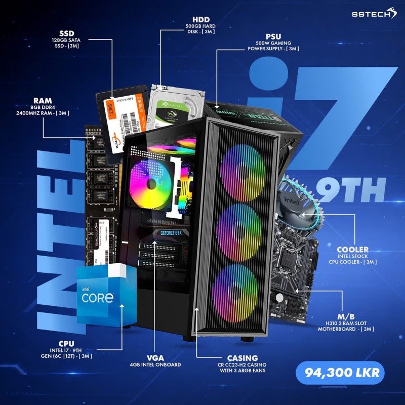 Intel i7 9th gen computer
