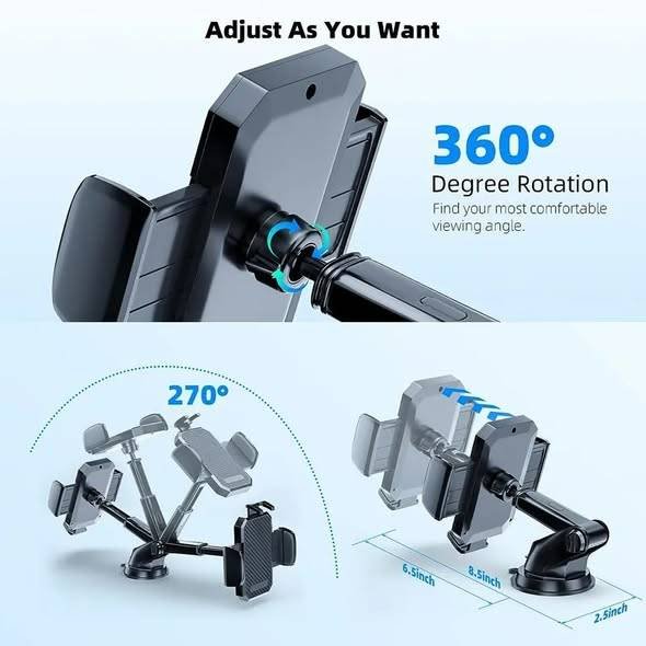 🚗 Car Phone Holder SH-3100 – 360° Rotation