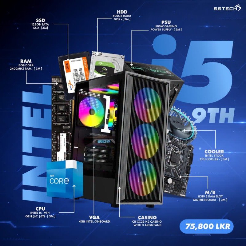 Intel i5 9th gen computer