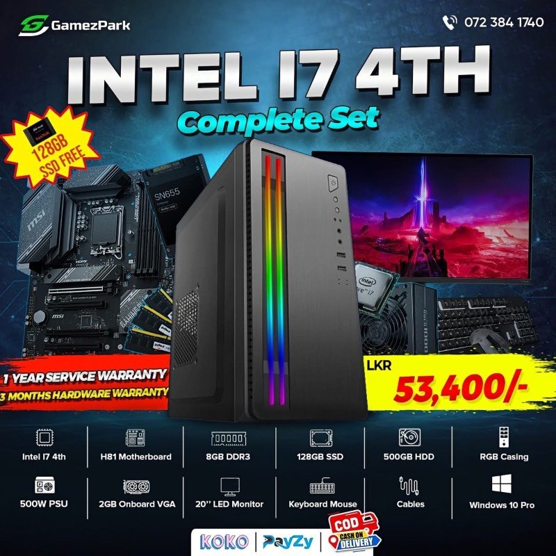 Intel i7 4th gen computer