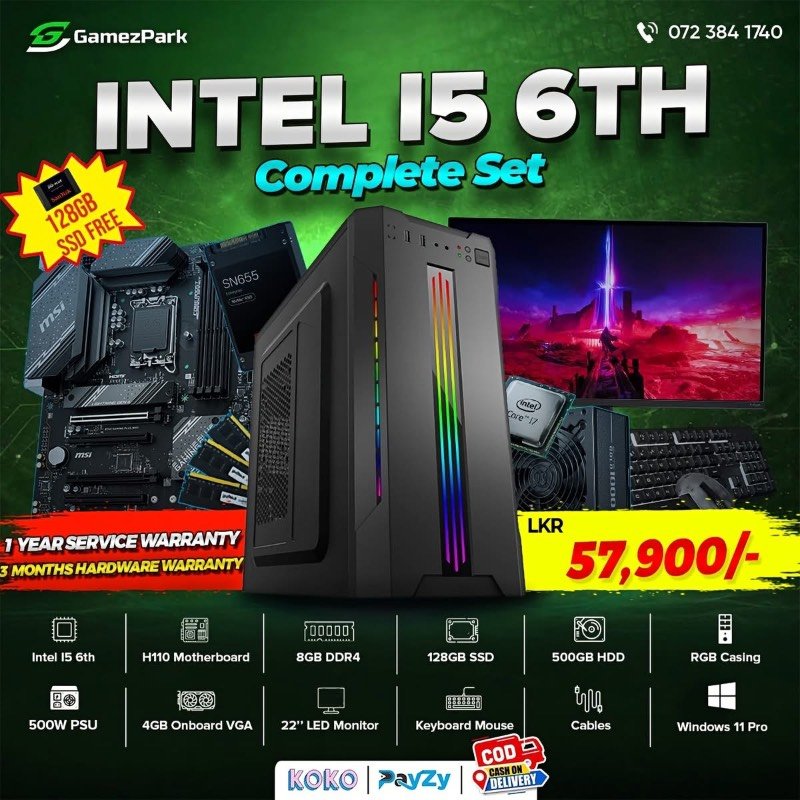 Intel i5 6th gen computer