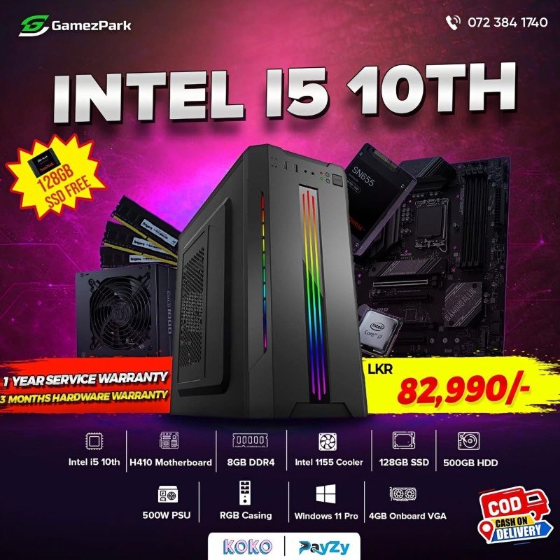 Intel i5 10th gen computer