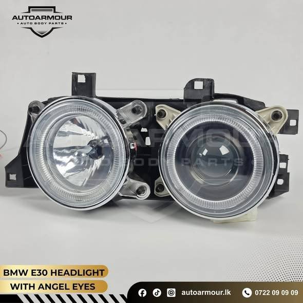 BRAND NEW BMW E30 HEADLIGHTS WITH HALO (ANGEL EYES)
