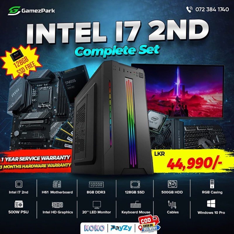 Intel i7 2 nd gen computer