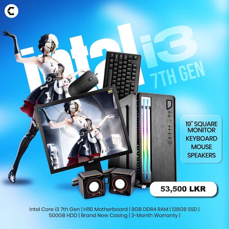 Intel i3 7th gen computer